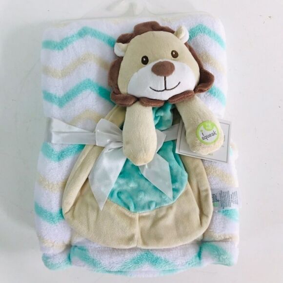 🌹Baby Gear 2-Pcs Set Plush Throw Blanket  Lion - Picture 1 of 6